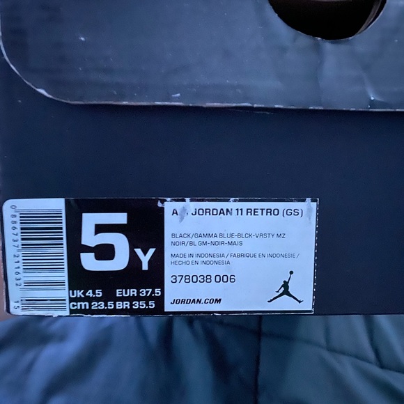 Gamma Blue Jordan 11s - Picture 6 of 6